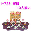 【入荷未定】【送料無料(沖縄除く)】リュウコドウ 1-723 雛人形 桜雛 10人揃い【お取り寄せ商品】おしゃれ インテリア 雛人形 ひな祭り お雛様 ひな人形...