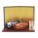 リュウコドウ 2-472 土鈴デニム夫婦鯉【お取り寄せ商品】【端午の節句/五月人形/兜飾り/鯉のぼり】