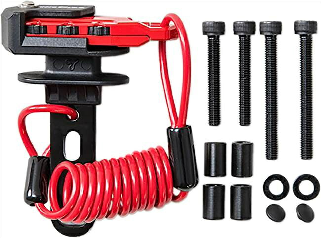 タナックス　MF-4760 ヘルメット用ワイヤーロック　コイル レッド【お取り寄せ商品】【バイク ヘルメット 鍵 ロック 盗難 防止】 imaginelife-10053439 カッパ、カー用品の新未来創造 サンプル画像2