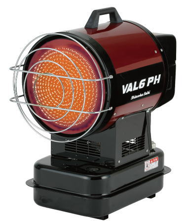 静岡製機 バルシックス 赤外線オイルヒーター VAL6PH 熱出力13KW 業務用大型ストーブ 体育館イベント会場などの暖房に！[送料無料][代引不可][沖縄,離島は送料別途見積り]