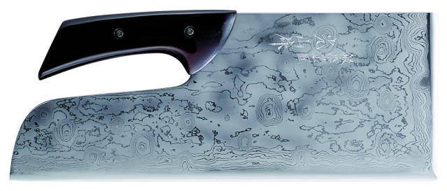 豊稔企販 麺切庖丁 鍛冶宗匠光山作 別打積層 塗り柄 A-1160 刃渡330mm 安来鋼青紙2号積層鋼[送料無料][..