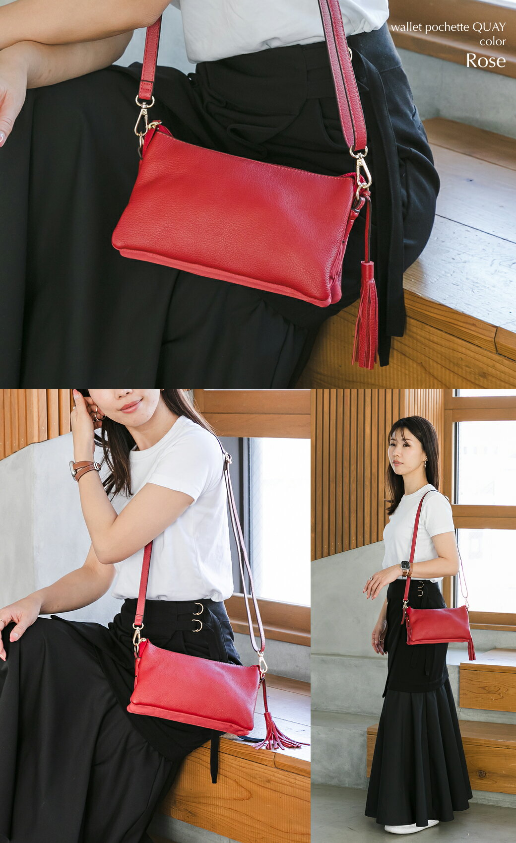 楽天市場】本革 バッグ（カラーレッド）（ショルダーバッグ