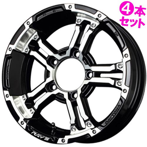 【6/25(水)限定！ポイント最大34倍！】16インチ 5.5J 5/139.7 レイズ チームデイトナ FDX-J 新品 正規品 ホイール 4本セット価格 [カラー] ブラック/ダイヤモンドカット (DW) 【タイヤ組込可能】