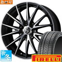 【タイヤ交換対象】 215/45R17 ピレリ アイスゼロ アシンメトリコ 17インチ スタッドレスタイヤ ホイール 4本セット ウェッズ ライツレーVS (BKP) 17x7.0 5穴 PCD100