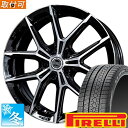 【タイヤ交換対象】 225/60R17 ピレリ アイスゼロ アシンメトリコ 17インチ スタッドレスタイヤ ホイール 4本セット 共豊 スマック +EK M1 (BP) 17x7.0 5穴 PCD114.3