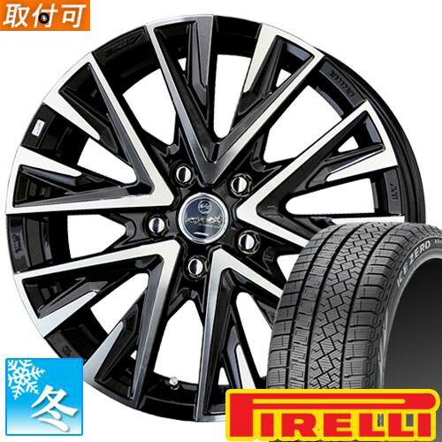 【タイヤ交換対象】 215/60R16 ピレリ アイスゼロ アシンメトリコ 16インチ スタッドレスタイヤ ホイール 4本セット 共豊 スマック レジーナ (BP) 16x6.5 5穴 PCD100