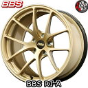 【4本セット】BBS(ビービーエス) RI-A(RI-A001) 18×8.5J 43 5/100 カラー：GL 18インチ 5穴 P.C.D100ホイール新品4本 鍛造ホイール