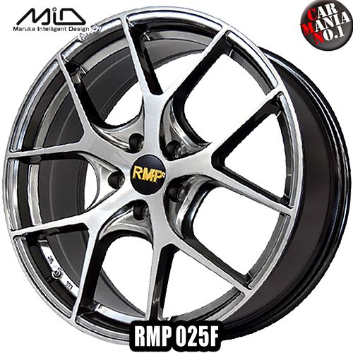 (4本セット) 18×7.0J +55 5/114.3 MARUKA(マルカ) MID RMP 025F カラー：ハイパーメタルコート/ブラッシュドフィニッシュ 18インチ 5穴 P.C.D114.3 ホイール新品4本 鋳造1ピース