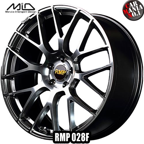 18×7.5J +43 5/120 MARUKA(マルカ) MID RMP 028F カラー：ハイパーメタルコート/ミラーカット 18インチ 5穴 P.C.D120 ボア径：φ72.6 ホイール新品1本 鋳造1ピース