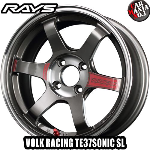 【4本セット】 RAYS(レイズ) ボルクレーシング TE37SONIC SL 16×8.0J 24 4/100 カラー：PG 16インチ 4穴 P.C.D100 FACE-4 ホイール新品4本 鍛造ホイール