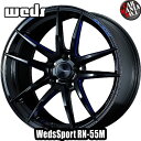 【4本セット】 Weds(ウェッズ) ウェッズスポーツ RN-55M 19×8.5J 45 5/114.3 カラー：BBM 19インチ 5穴 P.C.D114.3 FACE：F ホイール新品4本 WedsSport