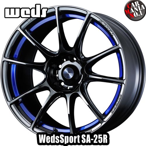 【4本セット】 Weds(ウェッズ) ウェッズスポーツ SA-25R 18×7.5J 45 5/114.3 カラー：BLC2 18インチ 5穴 P.C.D114.3 ホイール新品4本 WedsSport