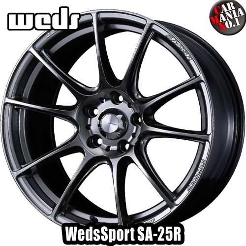 【4本セット】 Weds(ウェッズ) ウェッズスポーツ SA-25R 17×7.0J 43 4/100 カラー：PSB 17インチ 4穴 P.C.D100 ホイール新品4本 WedsSport