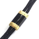 【工房限定 オリジナル商品】伊万里焼 ループタイ メンズ レディース黒色 ベース 金 焼付け デザインロング ネックレス
