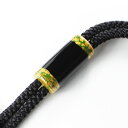 【工房限定オリジナル商品】黒色ベースに金を焼付けたデザインが光る。メンズ・レディース ループタイロング ネックレス