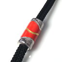 【工房限定オリジナル商品】伊万里焼ループタイ メンズ・レディース紅赤色ベースにプラチナを焼付けたデザインが光る。メンズ・レディースループタイロング ネックレス