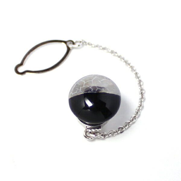 メンズ伊万里焼タイタック。黒釉にプラチナを焼付けた重厚感ある作品。【工房限定オリジナル商品】他にはありません。外国人お土産やプレゼントに最高!【楽ギフ_包装選択...