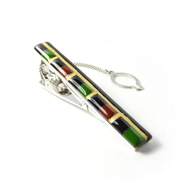 メンズ伊万里焼ネクタイピン市松紋様。手描き一品作品。【工房限定オリジナル商品】他にはありません。外国人お土産やプレゼントに最高!【楽ギフ_包装選択】【楽ギフ_メ...