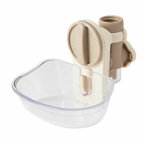 樂天商城 - ラクリア M アイボリー 1個犬 イヌ 給水器 給水 水飲み 水飲み器 ケージ ペットボトル