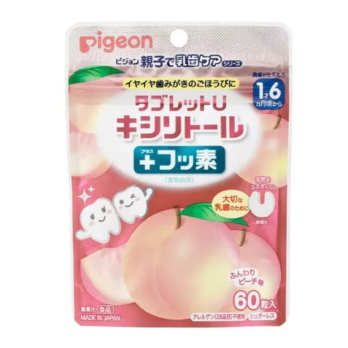 ピジョン pigeon タブレットU キシリトール＋フッ素 ふんわりピーチ味 60粒入