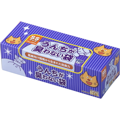 樂天商城 - うんちが臭わない袋 BOS ネコ用 箱型 SSサイズ 200枚入猫 ネコ ペット ウンチ袋 ウンチ うんち袋 うんち 袋 エチケット マナー袋 防臭袋