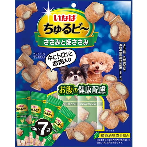 いなば ちゅるビ～ ささみと焼ささみ お腹の健康配慮 10g×7袋いなば INABA 犬 小袋 おやつ ちゅ～るビ～