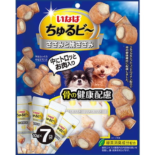 いなば ちゅるビ～ ささみと焼ささみ 骨の健康に配慮 10g×7袋いなば INABA 犬 小袋 おやつ ちゅ～るビ～