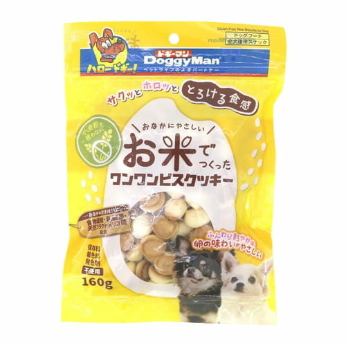 乐天商城 - お米でつくったワンワンビスクッキー 160gドギーマン 犬 おやつ ビスケット お米 米 ビスケット クッキー