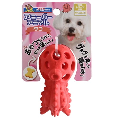Rakuten - アミーバーアニマル タコ 1個ドギーマン 犬 おもちゃ トリーツ玩具 知育玩具 知育