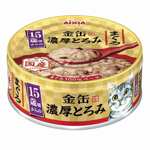 乐天商城 - 金缶 濃厚とろみ 15歳頃からのまぐろ 70gアイシア 猫 猫缶 一般食 キャットフード ウェットフード フード