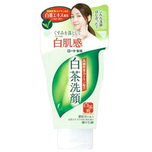 白茶練り石鹸120gロート製薬 白茶エキス 茶カテキン お茶洗顔シリーズ 練り石けん 石鹸 チューブタイプ
