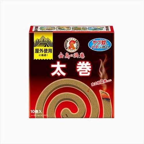 【28時間 ポイント10倍〜3/5 23:59迄】スーパーSALE金鳥の渦巻 ハエにも効く 太巻 10巻 医薬部外品大日本除虫菊 蚊取り