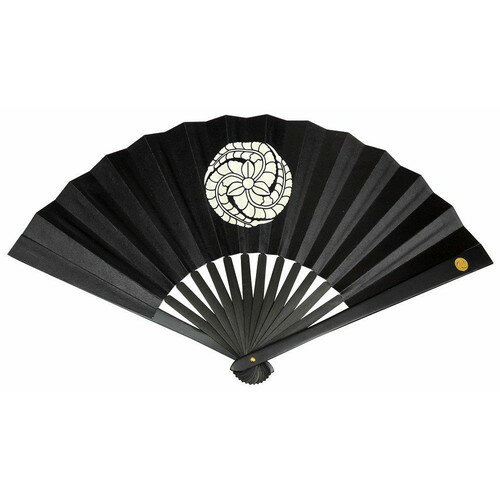 樂天商城 - 鉄扇8寸/黒田官兵衛 金家紋入 TS-黒田(全長24cm)てっせん