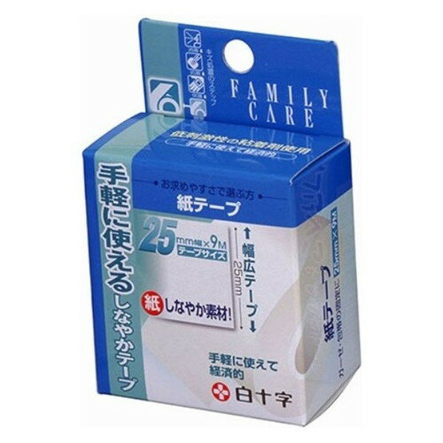 FC 紙テープ 25mm×9m白十字