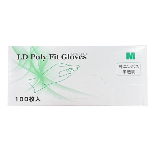 乐天商城 - 明成 LDポリフィットグローブ 外エンボス 半透明 M 箱入 100枚使い捨て手袋 ポリエチレン M【28H限定】店内ポイント10倍★24日20時〜25日23:59迄