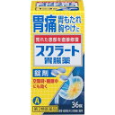 商品名 スクラート胃腸薬(錠剤) 36錠 第2類医薬品 4903301177159 商品詳細 内容量：36錠※胃痛のもとに直接効く患部修復機能胃腸薬です。 商品説明 「スクラート胃腸薬 錠剤 36錠」は、胃痛のもとに直接効く患部修復機能胃腸薬です。胃の中が空っぽの空腹時・睡眠中にも効きます。胃痛・胃もたれ・胸やけに優れた効果を発揮します。錠剤タイプ。医薬品。●胃痛のもと胃痛のもと(荒れた患部)を保護・修復します。スクラルファートが胃の荒れた患部を選んで吸着し、胃酸などの攻撃から保護するとともに、患部を修復して、もとから治していきます。さらに、アズレンスルホン酸ナトリウムとL-グルタミンが炎症を沈め患部の修復を促進します。●すばやく、かつ持続的に胃酸を中和します。炭酸水素ナトリウムと合成ヒドロタルサイトが症状のもととなる胃酸をすばやくかつ持続的に中和します。さらに、ロートエキスが胃の神経をしずめ、胃酸の分泌を抑えます。●消化酵素が弱った胃の働きを助けます。脂肪を分解するリパーゼAP6と、でんぷんを分解するジアスメンSSが、効果的に消化を助けます。 使用上の注意 ■してはいけないこと(守らないと現在の症状が悪化したり、副作用が起こりやすくなる) 1.次の人は服用しないでください 透析療法を受けている人。2.本剤を服用している間は、次の医薬品を服用しないでください 胃腸鎮痛鎮痙薬3.授乳中の人は本剤を服用しないか、本剤を服用する場合は授乳を避けてください (母乳に移行して乳児の脈が速くなることがある。)4.長期連用しないでください■相談すること 1.次の人は服用前に医師、薬剤師又は登録販売者に相談してください (1)医師の治療を受けている人。 (2)妊婦又は妊娠していると思われる人。 (3)高齢者。 (4)薬などによりアレルギー症状を起こしたことがある人。 (5)次の症状のある人。 排尿困難 (6)次の診断を受けた人。 腎臓病、心臓病、緑内障2.服用後、次の症状があらわれた場合は副作用の可能性があるので、直ちに服用を中止し、この文書を持って医師、薬剤師又は登録販売者に相談してください 【関係部位：症状】 皮膚：発疹・発赤、かゆみ3.服用後、次の症状があらわれることがあるので、このような症状の持続又は増強が見られた場合には、服用を中止し、この文書を持って医師、薬剤師又は登録販売者に相談してください 口のかわき、便秘4.2週間位服用しても症状がよくならない場合は服用を中止し、この文書を持って医師、薬剤師又は登録販売者に相談してください ■その他の注意母乳が出にくくなることがあります。 効能・効果 胃痛、もたれ(胃もたれ)、胸やけ、胃酸過多、げっぷ(おくび)、胃重、胃部膨満感、胃部不快感、胸つかえ、食べ過ぎ(過食)、消化不良、消化不良による胃部・腹部膨満感、消化促進、食欲不振(食欲減退)、飲み過ぎ(過飲)、吐き気(むかつき、二日酔・悪酔のむかつき、胃のむかつき、嘔気、悪心)、嘔吐 用法・用量 次の量を食間*・就寝前又は食後に服用してください。*食間とは、食後2-3時間経過し、胃の中に食べ物がほぼなくなっている時です。 年齢 1回量 1日服用回数 成人(15才以上) 3錠 3回 15才未満 ×服用しないでください。 【用法・用量に関連する注意】用法・用量を厳守してください。 成分・分量 1日服用量(9錠)中 3層錠 上層(淡紫青色) アズレンスルホン酸ナトリウム 6mg L-グルタミン 400mg 炭酸水素ナトリウム 450mg 合成ヒドロタルサイト 375mg 中層(淡褐色) ロートエキス3倍散 90mg (ロートエキスとして 30mg) ジアスメンSS 60mg リパスターゼAP6 60mg 下層(白色) スクラルファート水和物 1500mg 合成ヒドロタルサイト 225mg 添加物としてヒドロキシプロピルセルロース、乳糖、マクロゴール、カルボキシメチルスターチNa、CMC、セルロース、バレイショデンプン、硬化油、二酸化ケイ素、ステアリン酸Ca、香料を含有します。 【成分に関連する注意】本剤の青みがかった色は有効成分(アズレンスルホン酸ナトリウム)の色です。服用に支障はありません。 保管および取扱い上の注意 (1)直射日光の当たらない湿気の少ない涼しい所に密栓して保管してください。(2)小児の手の届かない所に保管してください。(3)他の容器に入れ替えないでください(誤用の原因になったり品質が変わることがあります。)。(4)使用期限を過ぎた製品は服用しないでください。 お問い合わせ先 スクラート胃腸薬(錠剤)についてのお問合せは、お買い求めのお店又は下記のお客様センターまでご連絡ください。■ライオン株式会社 お客様センターフリーダイヤル：0120-813-752受付時間：9：00-17：00(土、日、祝日を除く)■ライオン株式会社郵便番号130-8644 東京都墨田区本所1-3-7 JANコード 4903301177159 発売元 ライオン 第2類医薬品 &gt; スクラート胃腸薬(錠剤) 36錠 第2類医薬品 4903301177159広告文責・販売事業者名:株式会社ビューティーサイエンスTEL 050-5536-7827※一部成分記載省略ありリスク区分第2類医薬品使用期限出荷時100日以上医薬品販売に関する記載事項