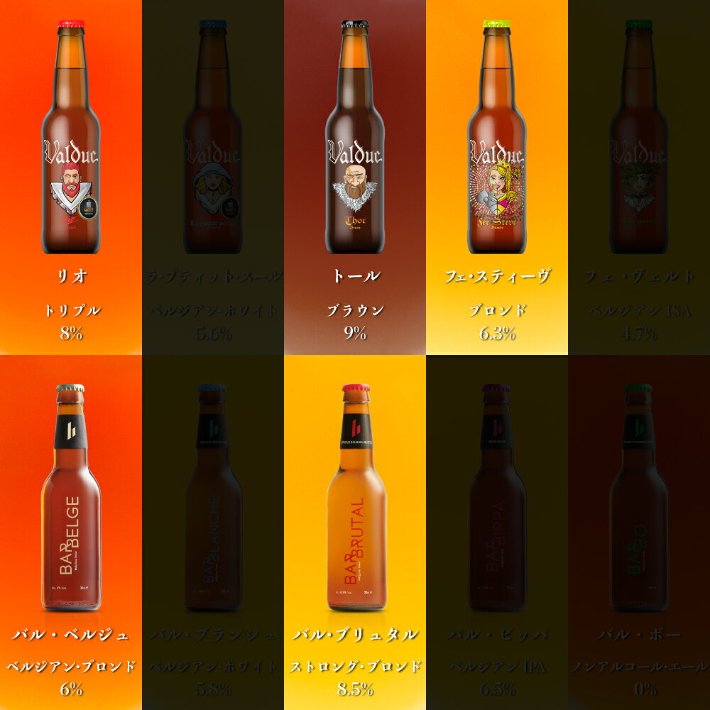 ベルギー 重厚 クラフトビール セット おしゃれ ギフト 飲み比べセット 誕生日 ギフト ベルギービール 柑橘系 ビール詰め合わせ 輸入 クラフトビールギフト SDGs 環境 ウイスキー ヴァルデュック バル・ベルジュ 330ml×5本 imaya-wine-10000141 今屋楽天市場店 サンプル画像3