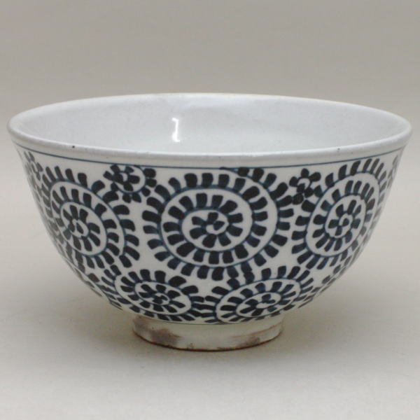 別注品【茶器/茶道具　抹茶茶碗】　数茶碗　唐津焼き　粉引　たこ唐草（蛸から草/タコ唐草）　武村利左..