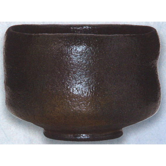 【茶器/茶道具 抹茶茶碗】 黒楽茶碗 銘「面影」写し 佐々木昭楽作