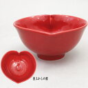 【茶器/茶道具 抹茶茶碗 バレンタイン茶碗】 ハート茶碗 猪目茶碗 小野穣作 (紅釉)