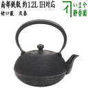 好評販売中【茶器/茶道具 鉄瓶】 南部鉄瓶 姥口霰 及春 1200ml(約1.2L)日本製/直火OK/鉄
