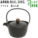 【茶器/茶道具　鉄瓶】　南部鉄瓶　テツとる　木摘　薫山工房　600ml（0.6L）　重さ1.4Kg　日本製/直火OK/鉄