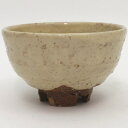 【茶器/茶道具 抹茶茶碗】 萩焼き 割高台 岡田仙舟作 （岡田裕 晴雲山） 焼き色は変わる場合があります。