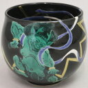 【茶器/茶道具 抹茶茶碗 風神/雷神】 黒仁清 稲光(雷神) 通次阿山作