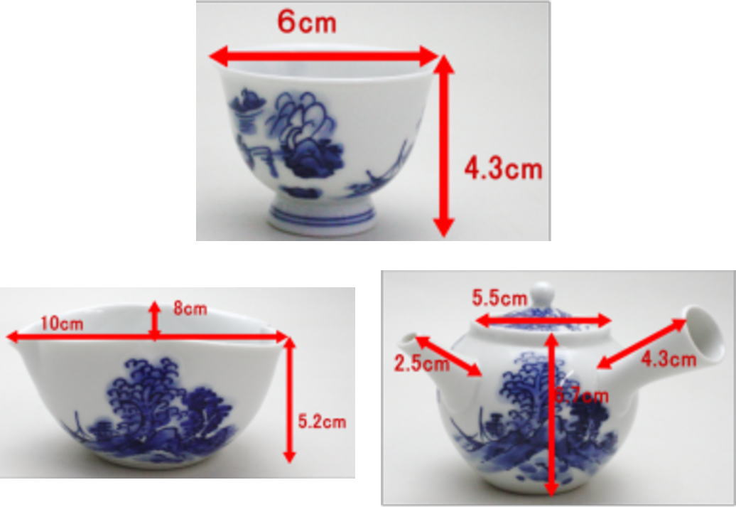 【楽天市場】【煎茶道具 煎茶器セット】京焼 染付煎茶器 平安清昌作 （横手急須・湯のみ6客・湯冷まし）【smtb-KD】：いまや茶の湯日本茶