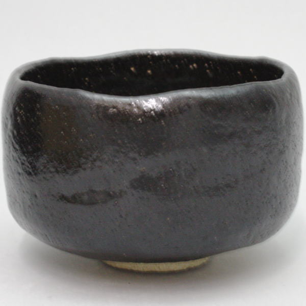 【茶器/茶道具 抹茶茶碗】 黒楽茶碗 小川長楽作(長友窯) 角印 (喜寿祝の100個の内の一つです)