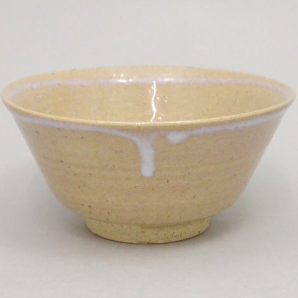 荻焼き 【茶器/茶道具　抹茶茶碗】　萩焼き　井戸型　枇杷色　吉野桃李作（桃李窯）