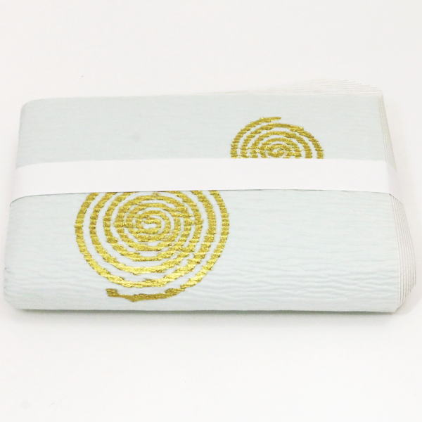 乐天商城 - 【茶器/茶道具　炭道具】　紙釜敷き　檀紙　浅黄渦　山崎吉左衛門作