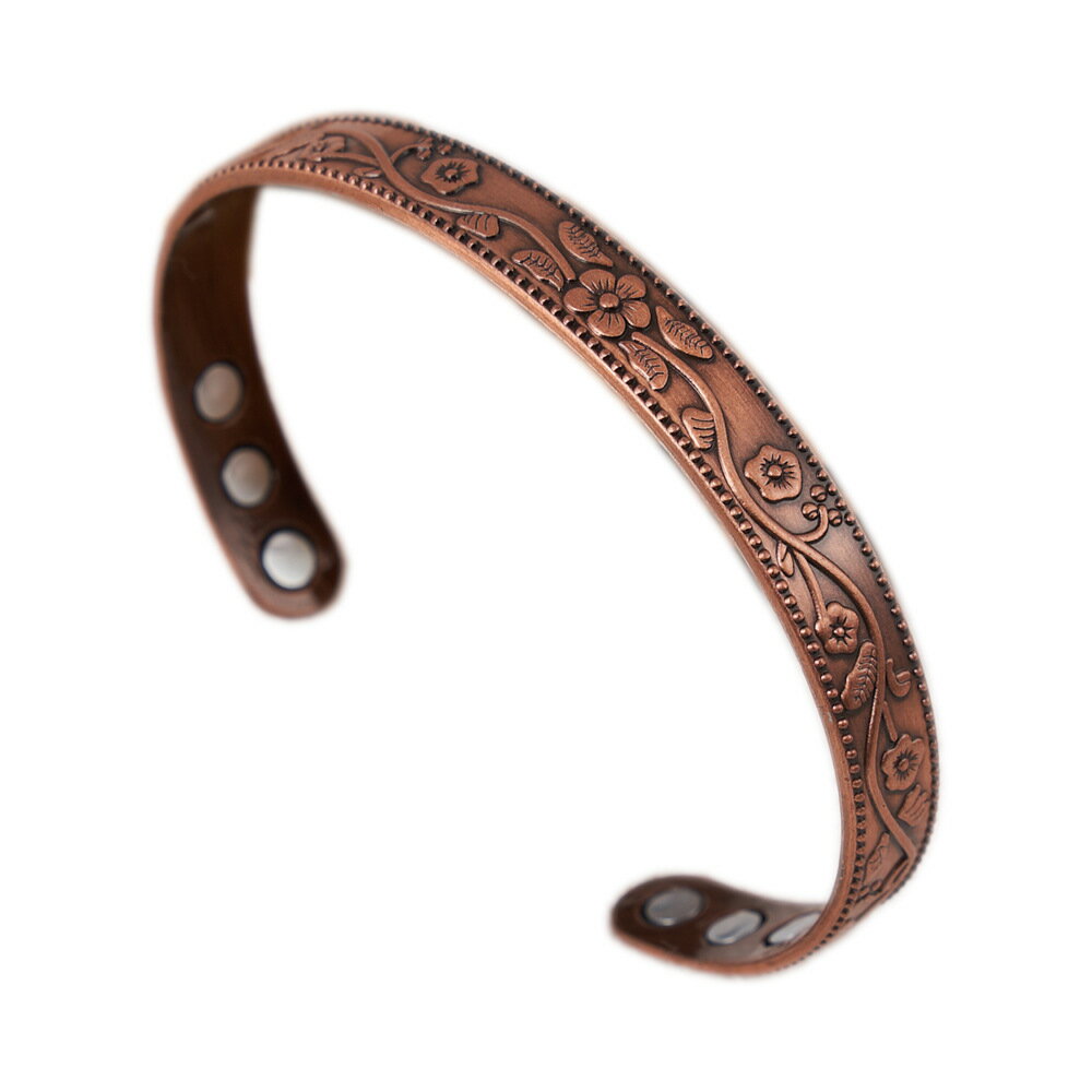 銅 ブレスレット [ 男女兼用 ] バングル 純銅 健康 アクセサリー シンプル 電磁波過敏症 関節痛 メンズ..