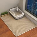 猫砂マット猫トイレマット複数サイズ 猫砂取りマット猫砂の飛び散り防止 蜂房の設計 砂取りマットマット 二重構造 再利用可能 ペットキレイ 洗える 掃除簡単 EVA滑り止め 防水 高耐久